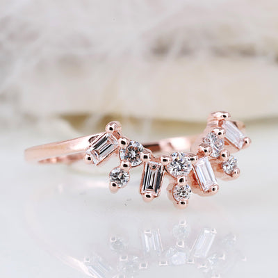Baguette Diamond Ring | Baguette Wedding Bands | Diamond Ring - Rubysta