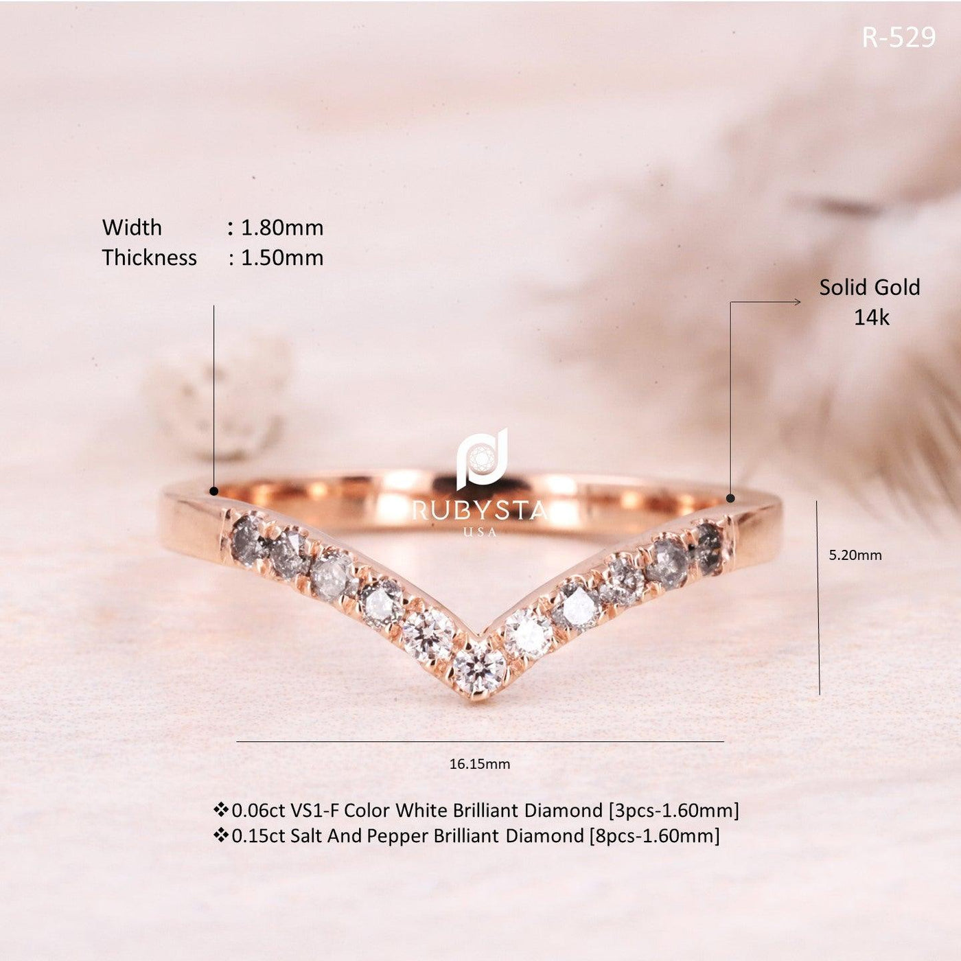 Salt and Pepper diamond Ring | Wedding Ring | Proposal Ring