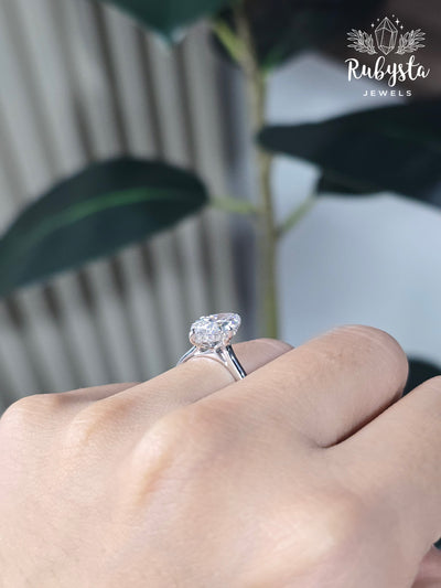 2.02ct Marquise Lab Grown Diamond Ring | IGI Certified D,E/VSS,VS | Claw Prong Setting | Accent Diamond Band | Ethical Gold Engagement Ring