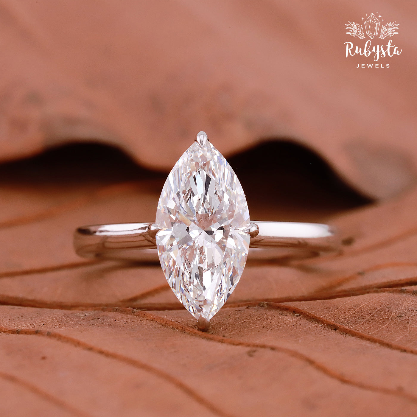 2.02ct Marquise Lab Grown Diamond Ring | IGI Certified D,E/VSS,VS | Claw Prong Setting | Accent Diamond Band | Ethical Gold Engagement Ring