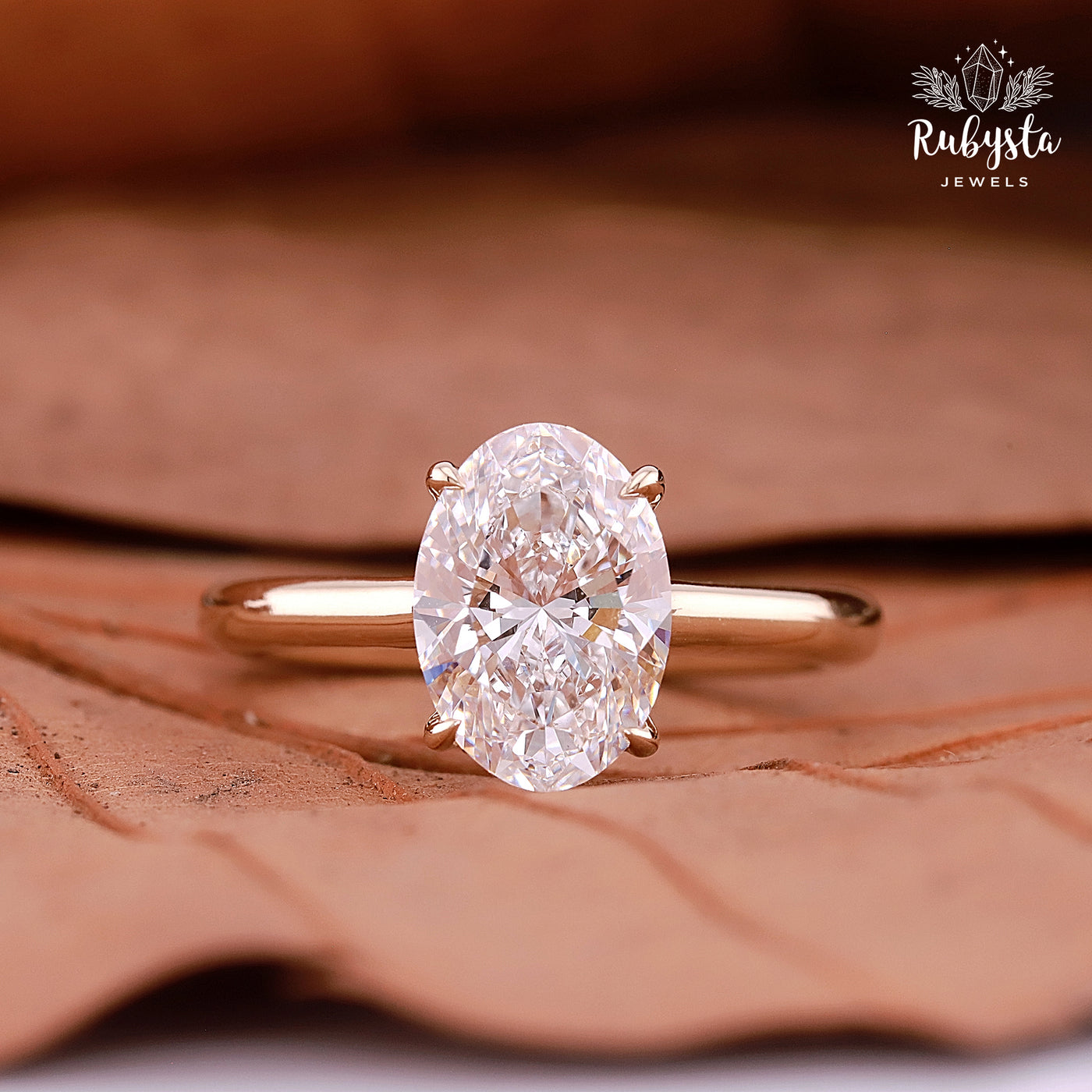 2ct Oval Lab Grown Diamond Ring | IGI Certified E/VVS2 | Claw Prong Solitaire | Ethical Gold Engagement Ring