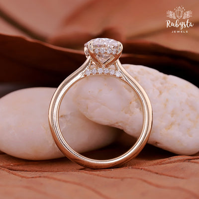2ct Oval Lab Grown Diamond Ring | IGI Certified E/VVS2 | Claw Prong Solitaire | Ethical Gold Engagement Ring