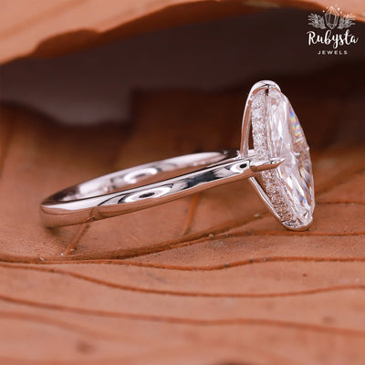2.02ct Marquise Lab Grown Diamond Ring | IGI Certified D,E/VSS,VS | Claw Prong Setting | Accent Diamond Band | Ethical Gold Engagement Ring