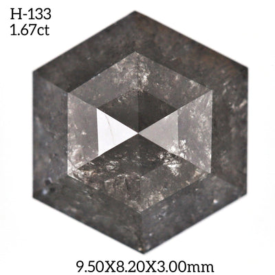 H133 - Salt and pepper hexagon diamond - Rubysta