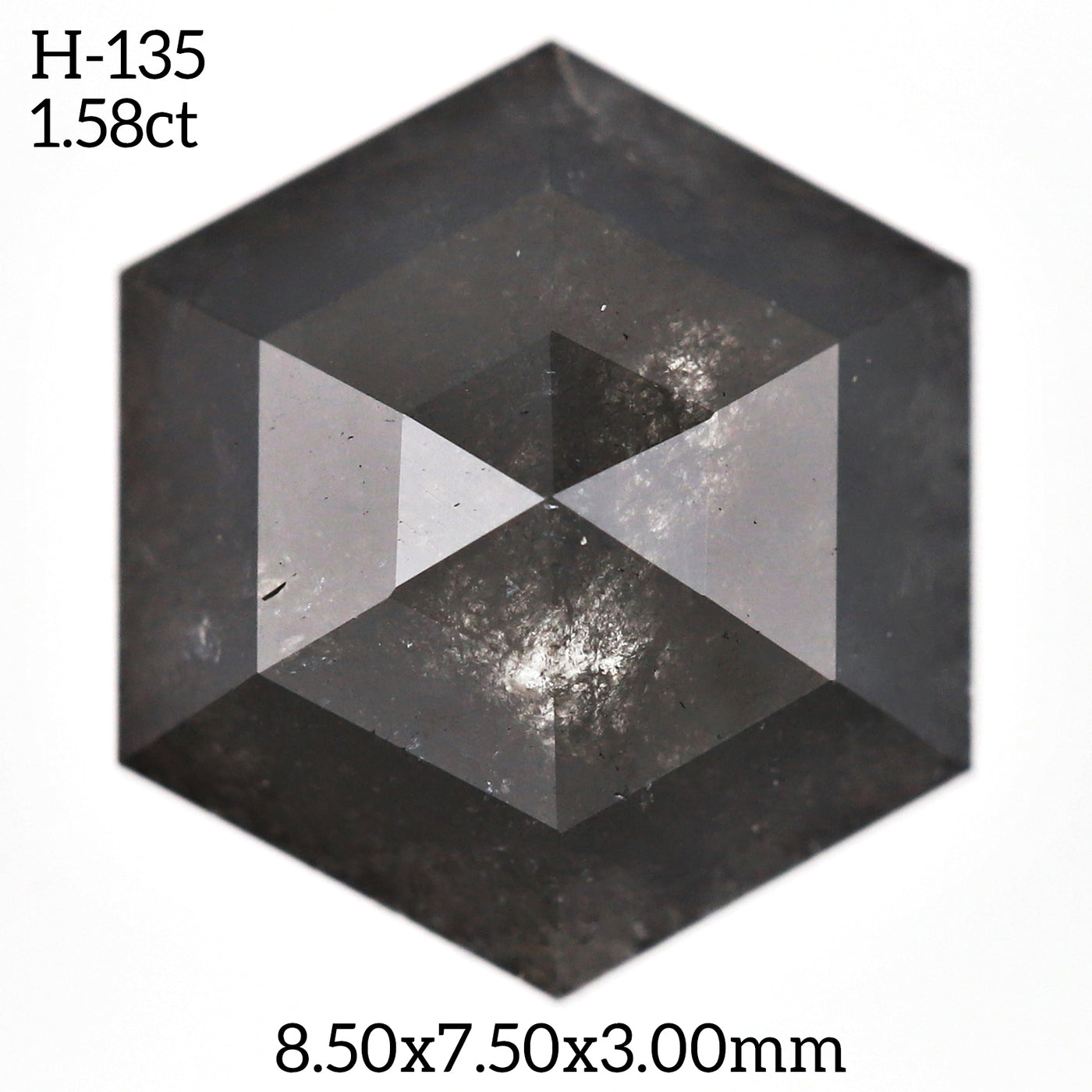 H135 - Salt and pepper hexagon diamond