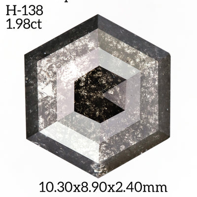 H138 - Salt and pepper hexagon diamond