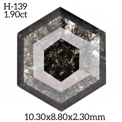 H139 - Salt and pepper hexagon diamond - Rubysta