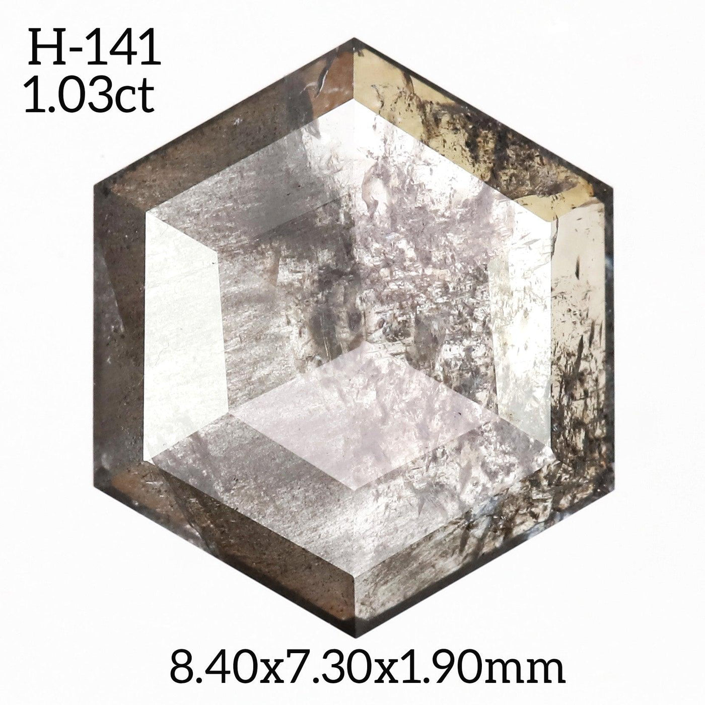 H141 - Salt and pepper hexagon diamond