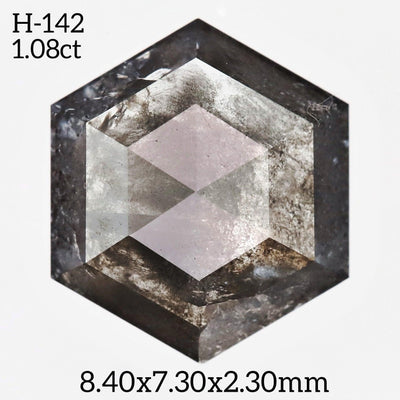 H142 - Salt and pepper hexagon diamond - Rubysta