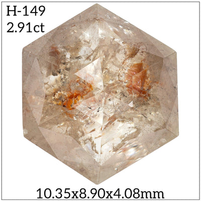 H149 - Salt and pepper hexagon diamond - Rubysta