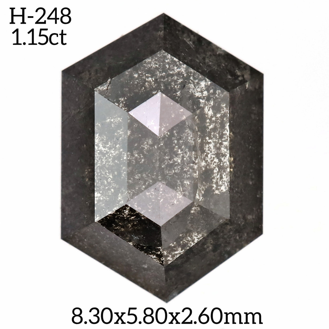 H248 - Salt and pepper hexagon diamond