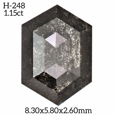 H248 - Salt and pepper hexagon diamond - Rubysta