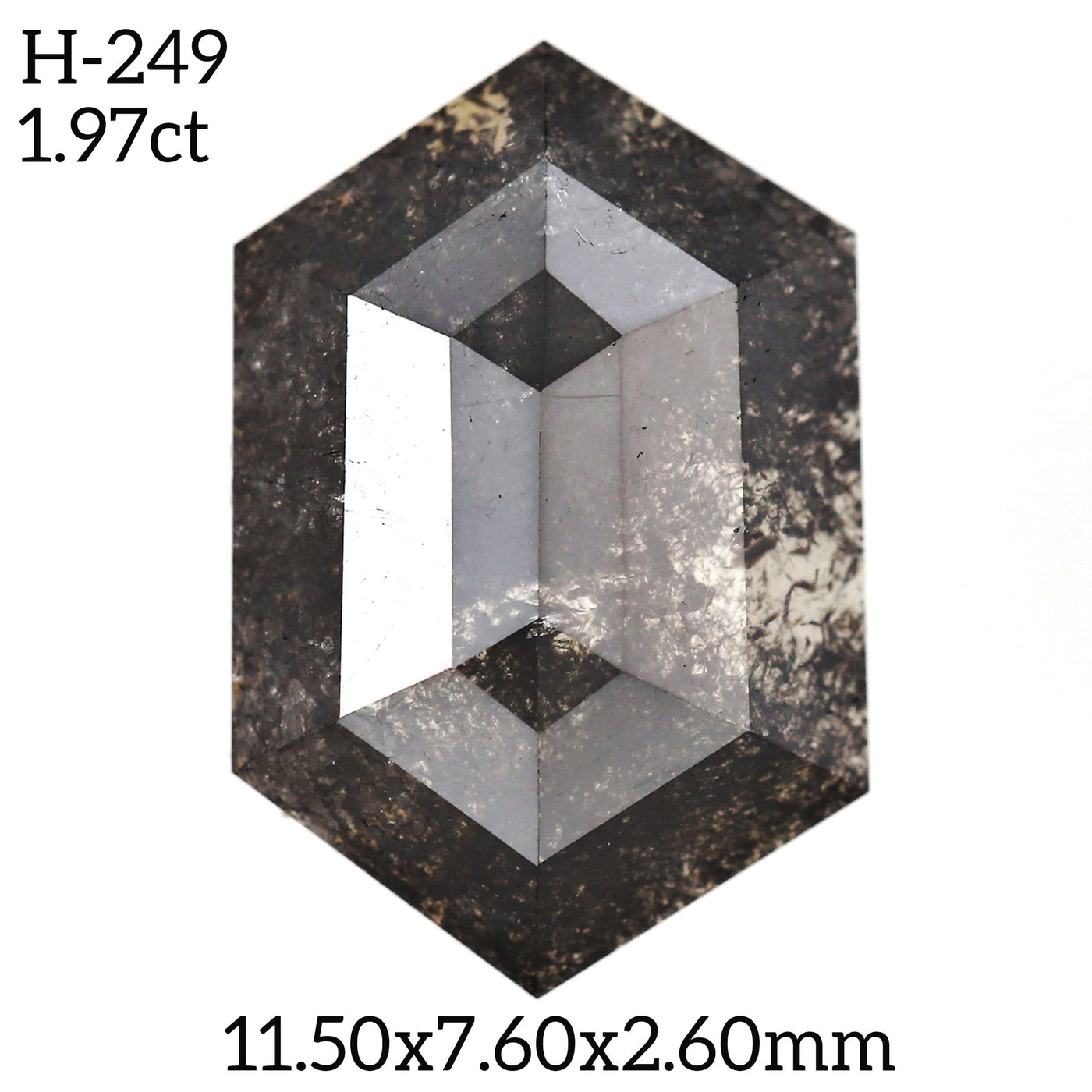 H249 - Salt and pepper hexagon diamond