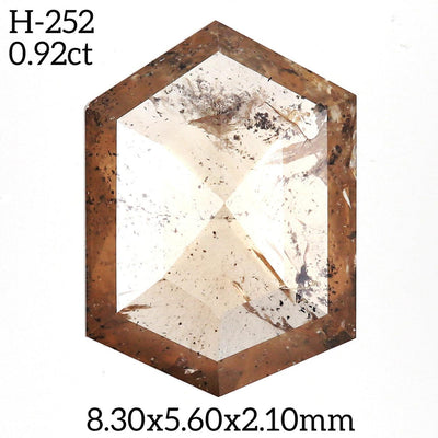H252 - Salt and pepper hexagon diamond - Rubysta