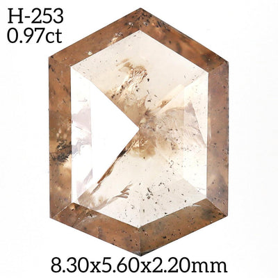 H253 - Salt and pepper hexagon diamond - Rubysta