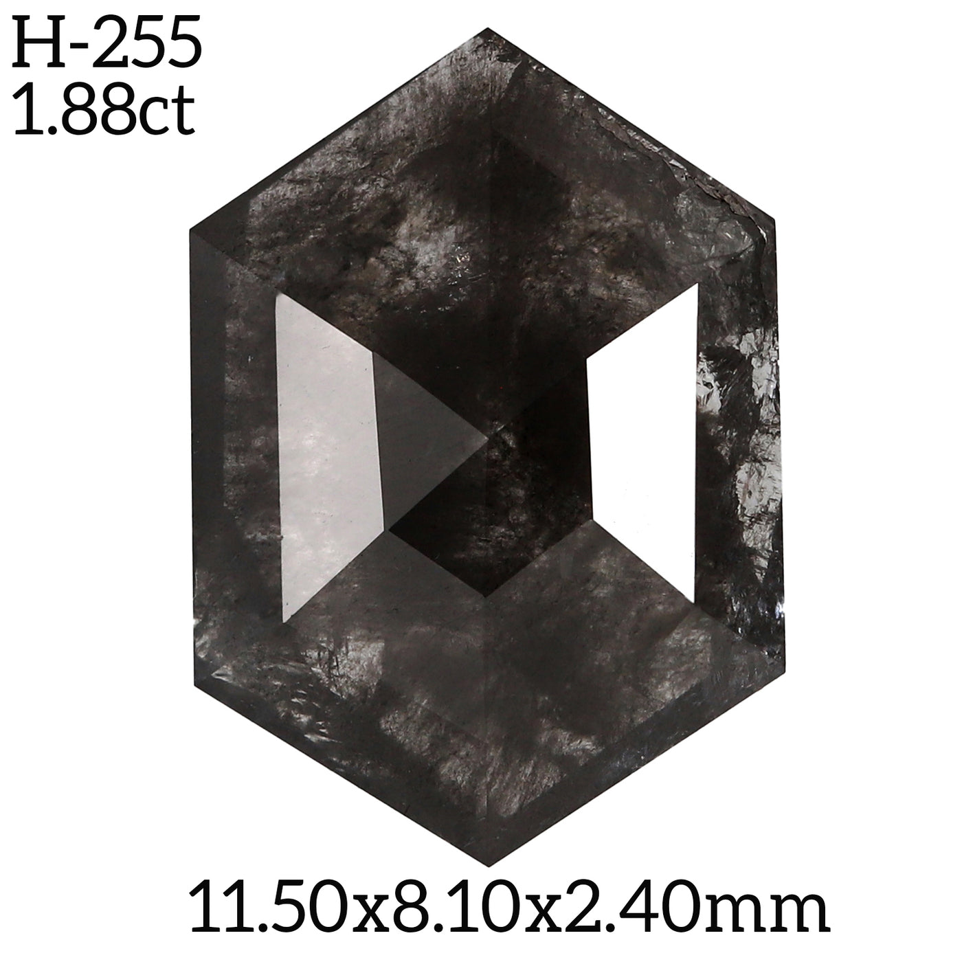 H255 - Salt and pepper hexagon diamond