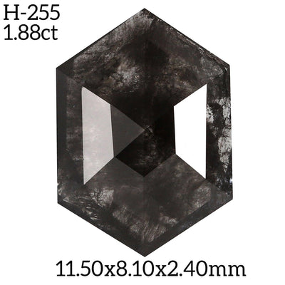 H255 - Salt and pepper hexagon diamond - Rubysta