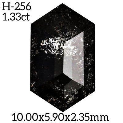 H256 - Salt and pepper hexagon diamond - Rubysta