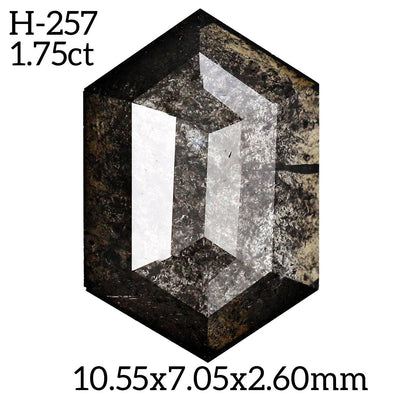 H257 - Salt and pepper hexagon diamond - Rubysta