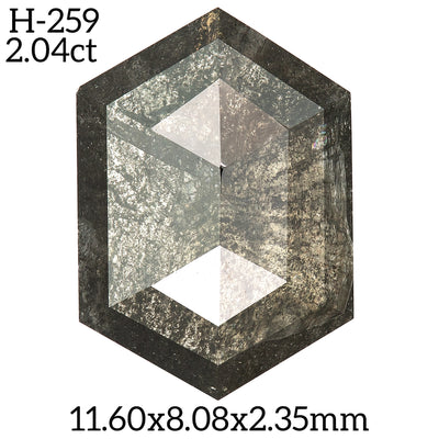 H259 - Salt and pepper hexagon diamond