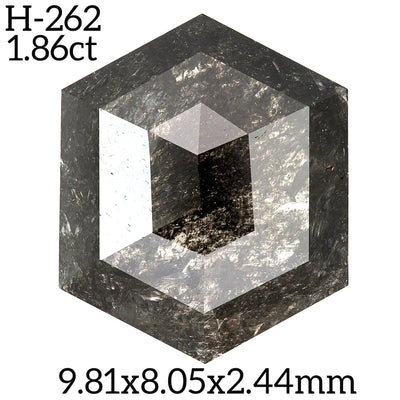 H262 - Salt and pepper hexagon diamond - Rubysta