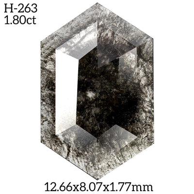 H263 - Salt and pepper hexagon diamond - Rubysta