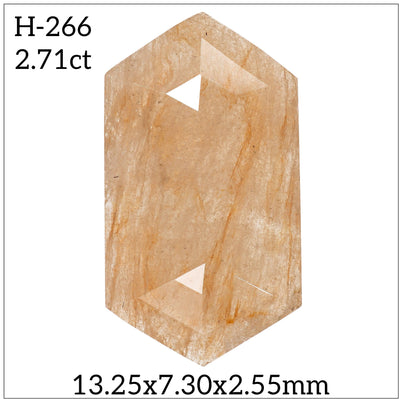 H266- Salt and pepper hexagon diamond - Rubysta