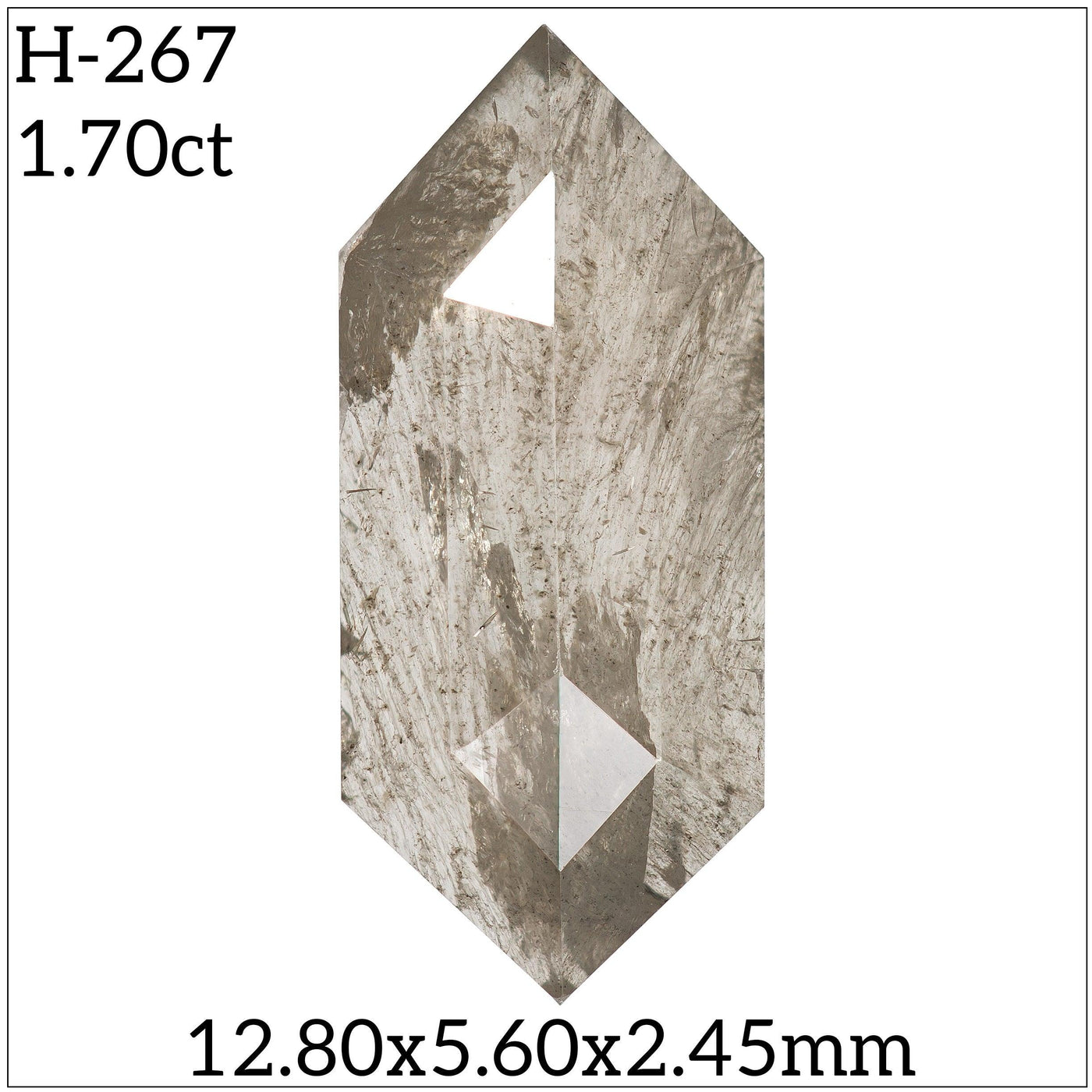 H267- Salt and pepper hexagon diamond - Rubysta