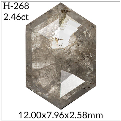 H268- Salt and pepper hexagon diamond - Rubysta