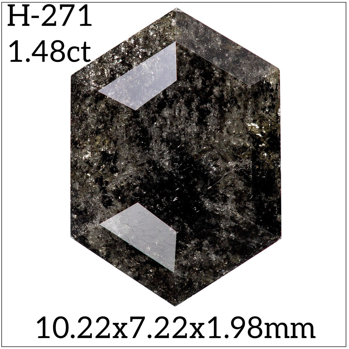 H271- Salt and pepper hexagon diamond - Rubysta