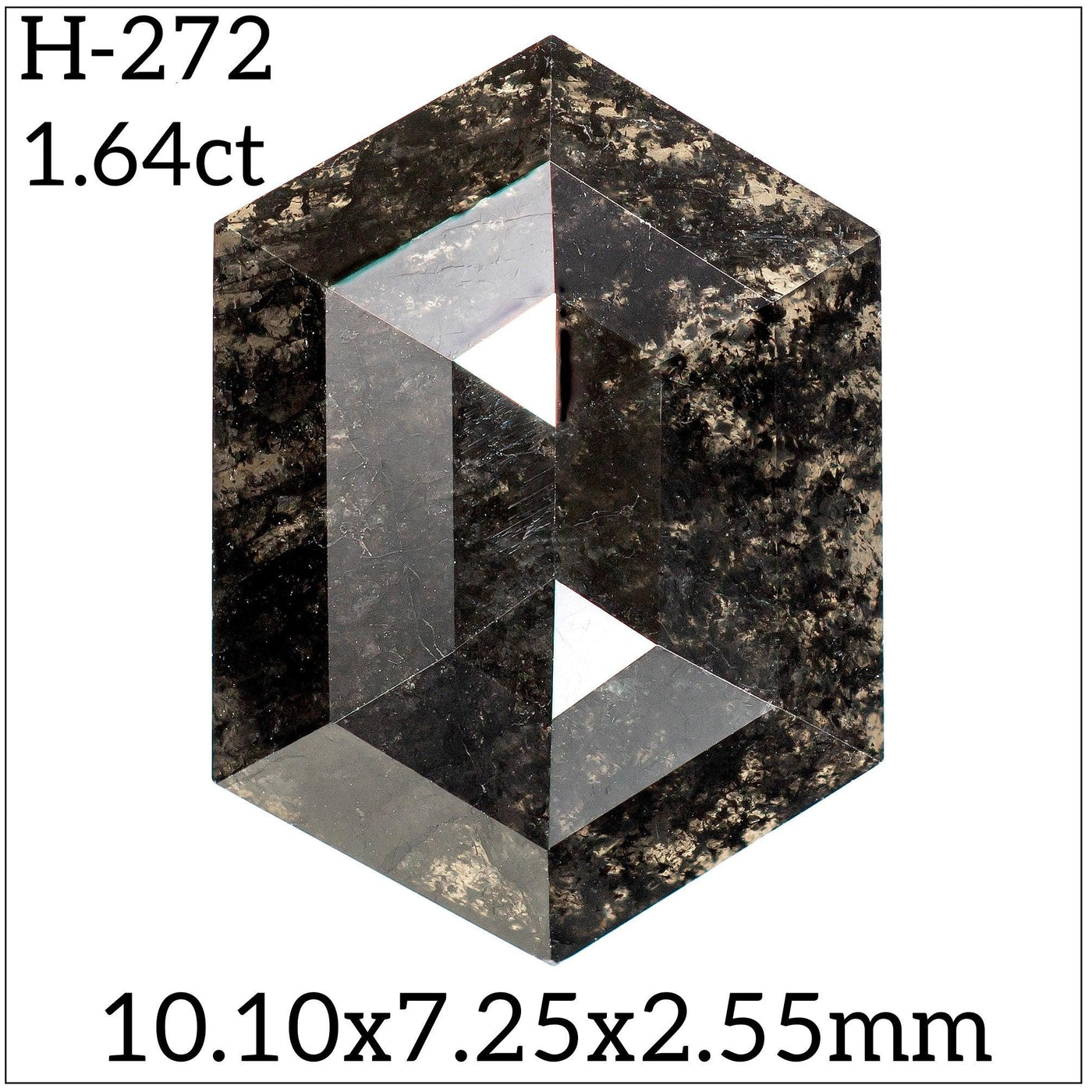 H272- Salt and pepper hexagon diamond - Rubysta