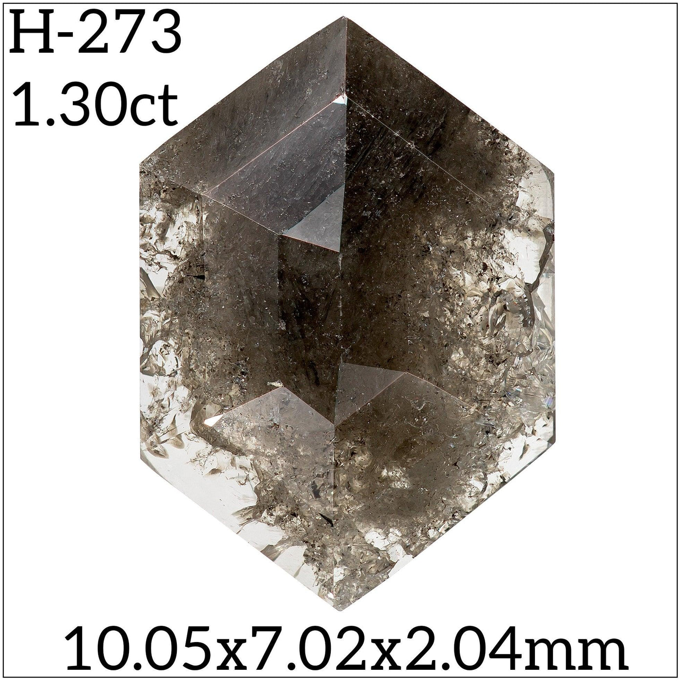 H273- Salt and pepper hexagon diamond - Rubysta