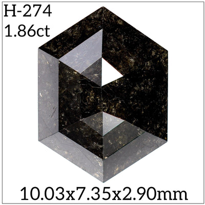 H274- Salt and pepper hexagon diamond - Rubysta