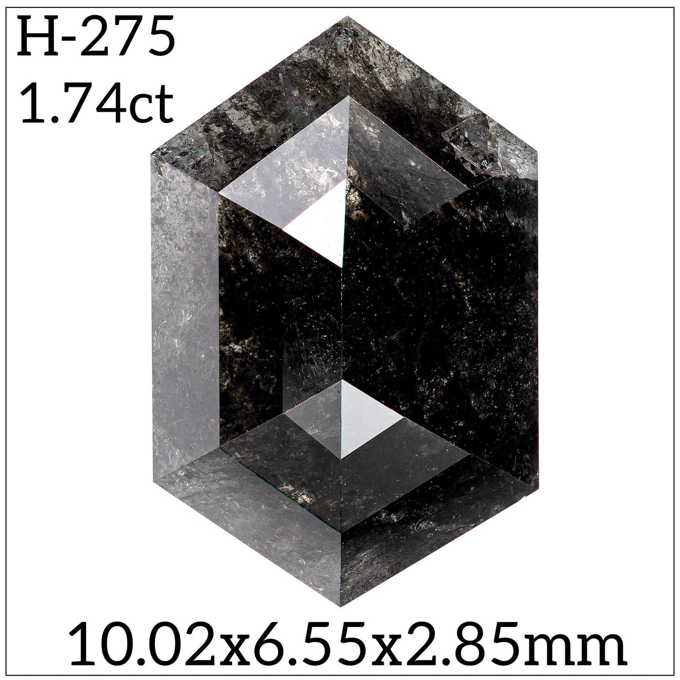 H275- Salt and pepper hexagon diamond - Rubysta