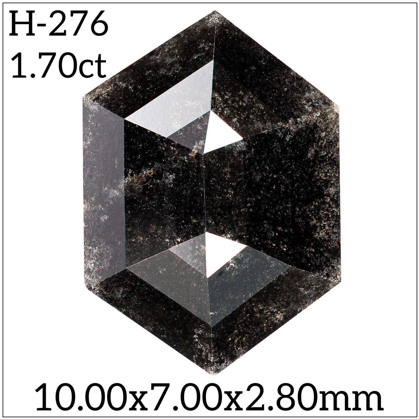 H276- Salt and pepper hexagon diamond - Rubysta