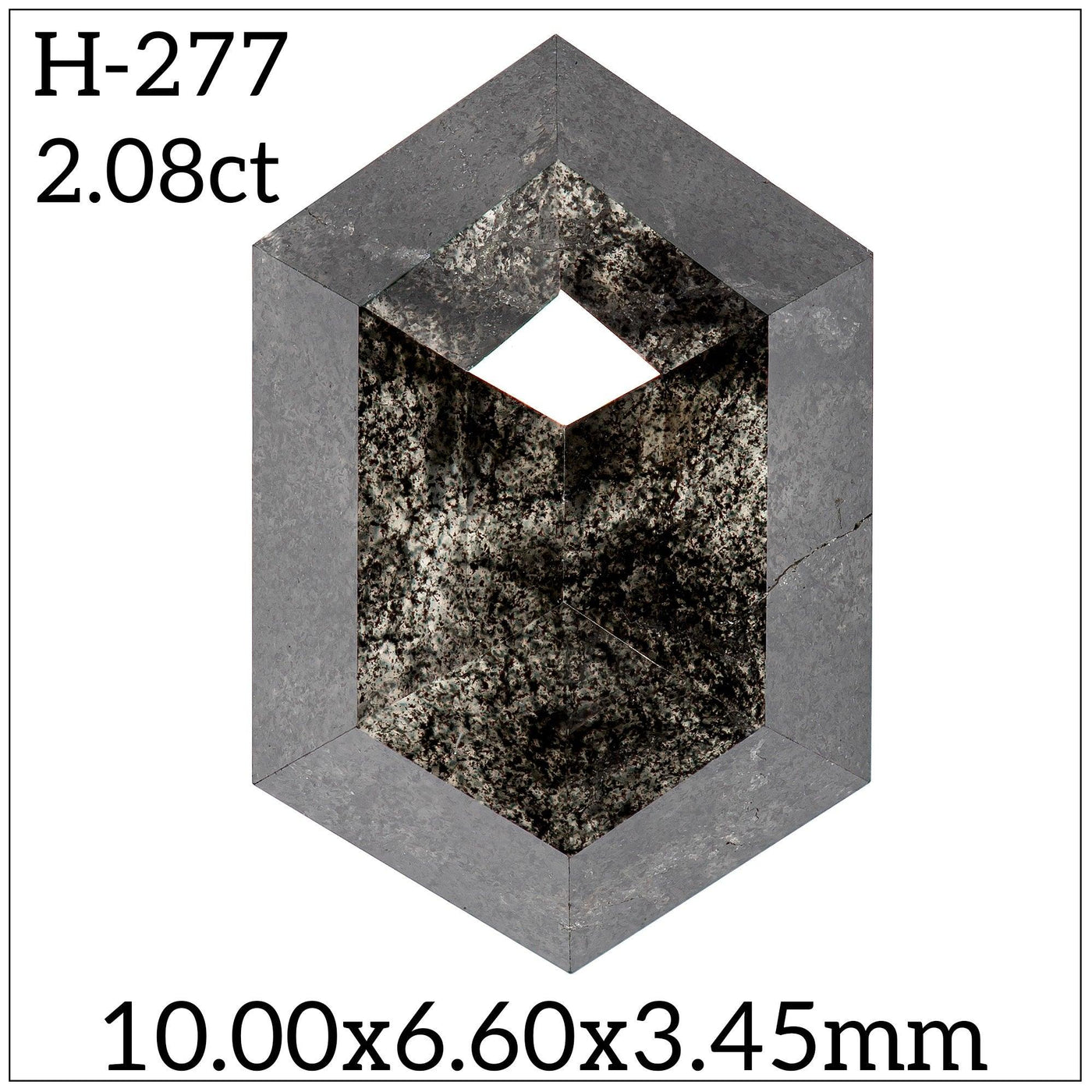 H277- Salt and pepper hexagon diamond - Rubysta