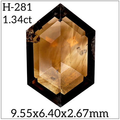 H281- Salt and pepper hexagon diamond - Rubysta