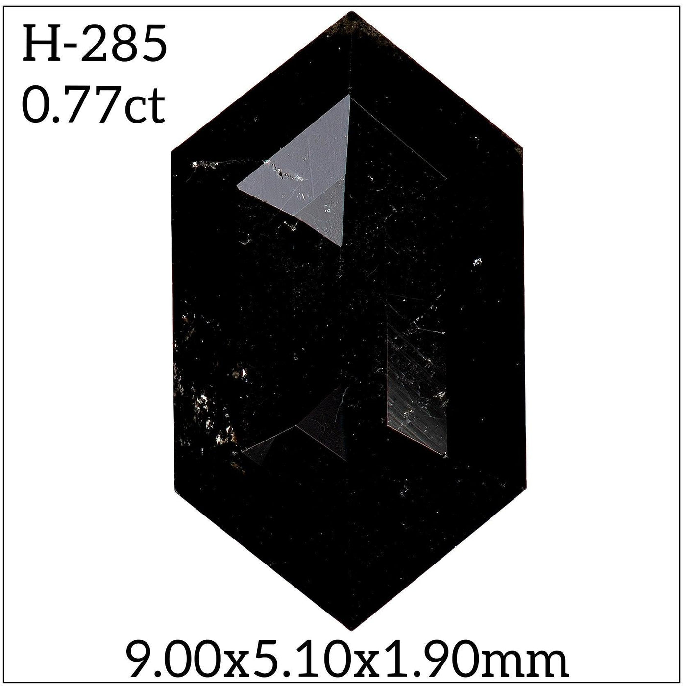 H285- Salt and pepper hexagon diamond - Rubysta