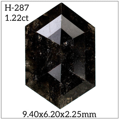 H287- Salt and pepper hexagon diamond - Rubysta