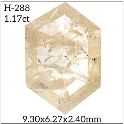 H288- Salt and pepper hexagon diamond - Rubysta