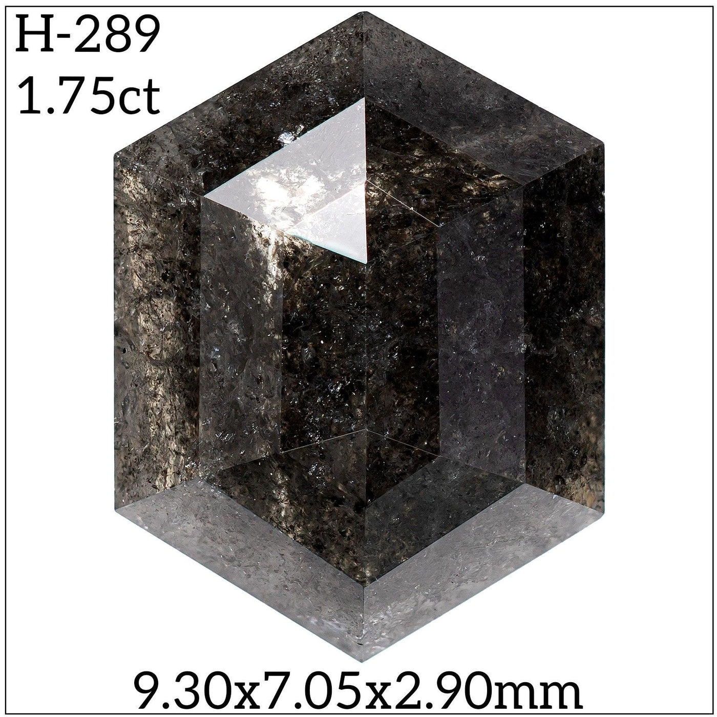 H289- Salt and pepper hexagon diamond - Rubysta