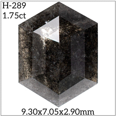 H289- Salt and pepper hexagon diamond - Rubysta