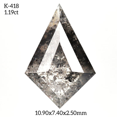 K418 - Salt and pepper kite diamond - Rubysta