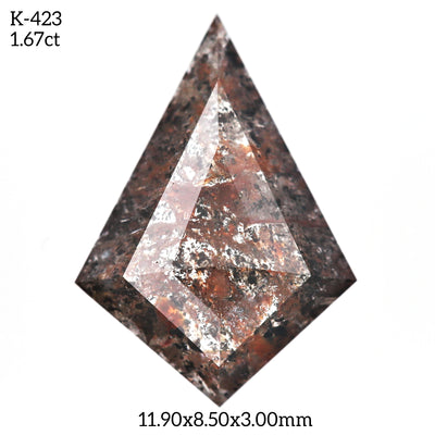 K423 - Salt and pepper kite diamond