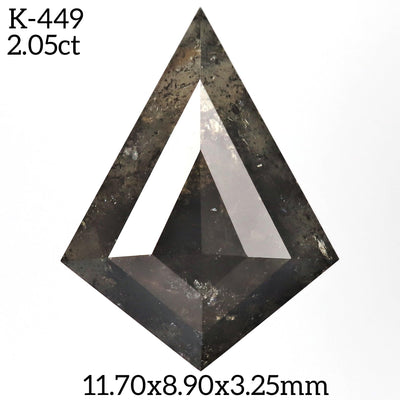 K449 - Salt and pepper kite diamond - Rubysta