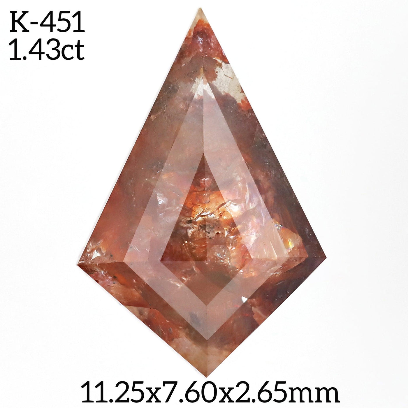 K451 - Salt and pepper kite diamond - Rubysta