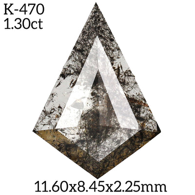 K470 - Salt and pepper kite diamond