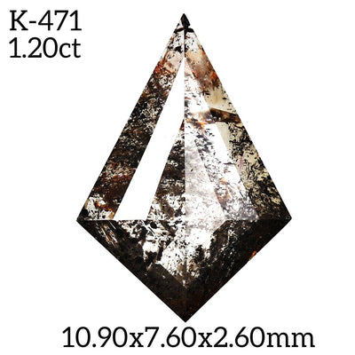 K471 - Salt and pepper kite diamond - Rubysta