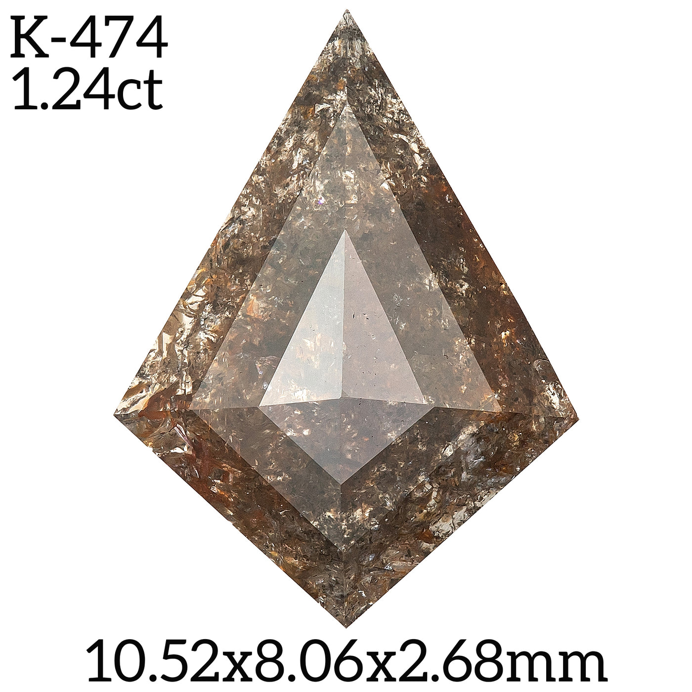 K474 - Salt and pepper kite diamond