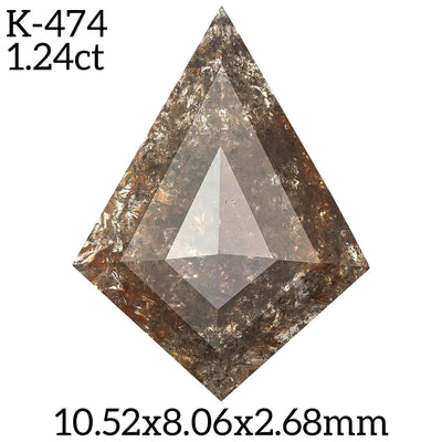 K474 - Salt and pepper kite diamond - Rubysta